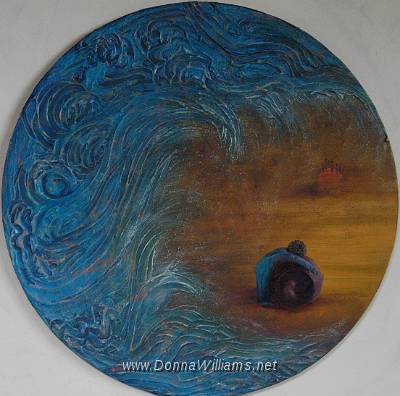 Purpose.jpg - Acrylic on stretched canvas. Size: 76 cm diameter.  Original sold. 