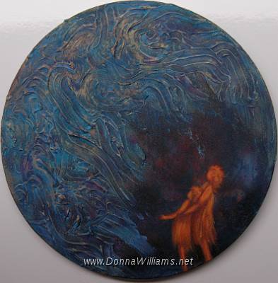 Saving Addie.jpg - Acrylic on Stretched Canvas. Size: 50 cm diameter  Original Sold. 